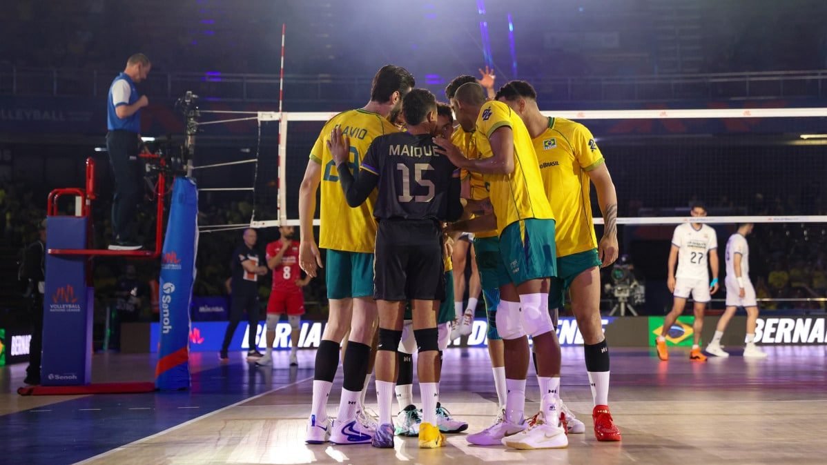 Brasil vence Bélgica na VNL masculina e segue invicto - Imagem do artigo original