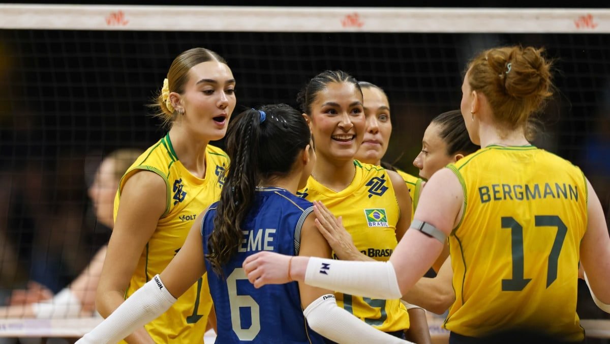 Brasil vence China na VNL e mantém campanha perfeita - Imagem do artigo original